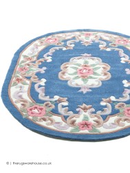 Ming Blue Oval Rug - Thumbnail - 8