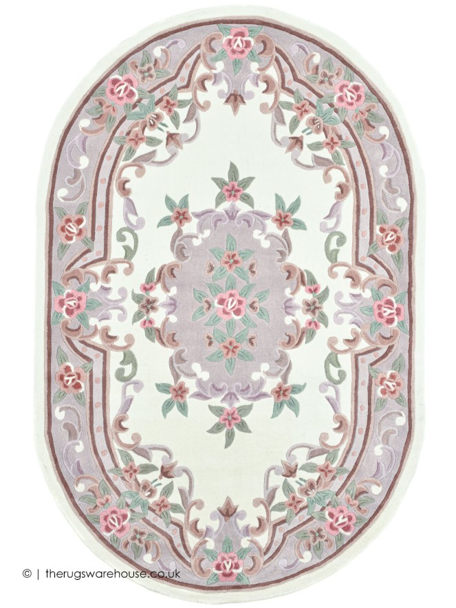 Ming Cream Oval Rug - 2