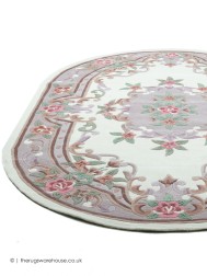 Ming Cream Oval Rug - Thumbnail - 8