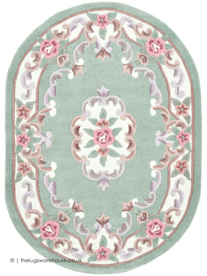 Ming Green Oval Rug - 2