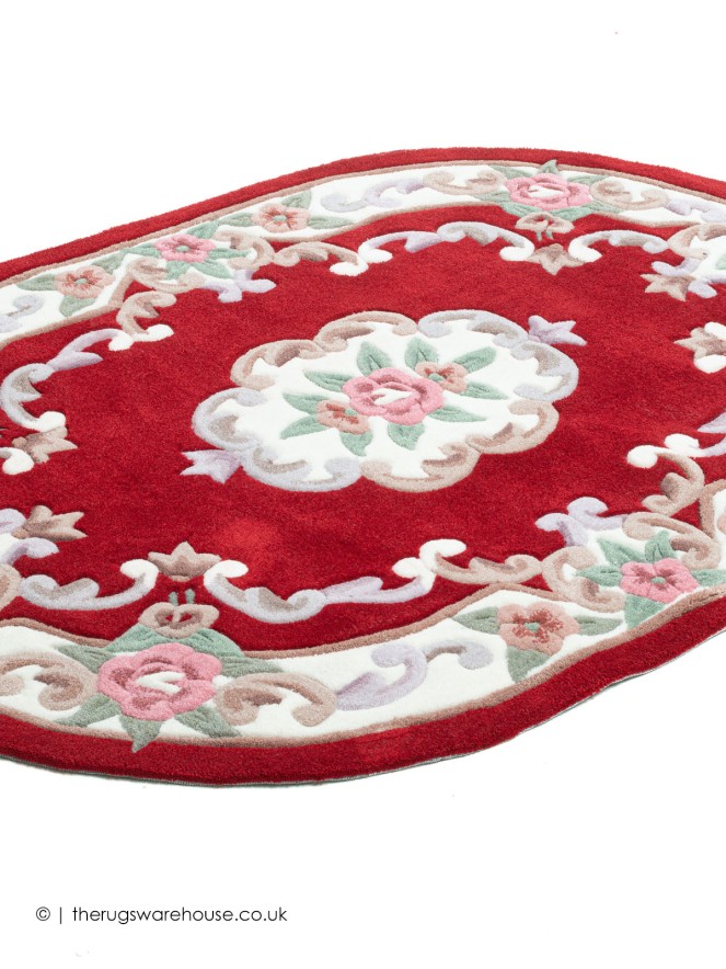 Ming Red Oval Rug - 9