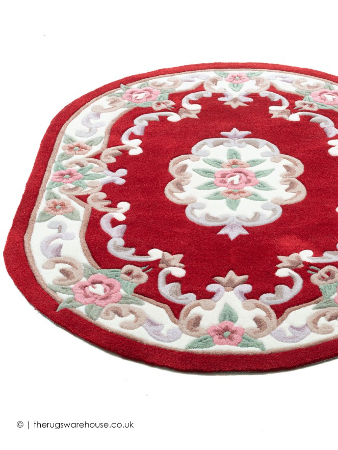 Ming Red Oval Rug - 8