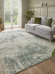 Rossa Ivory Green Rug - Thumbnail - 2