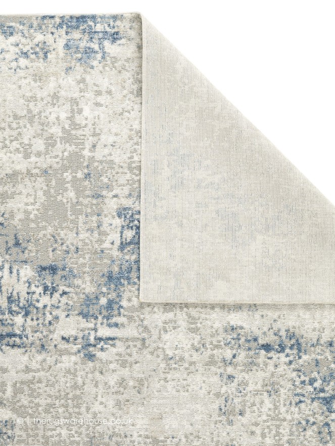 Rossa Ivory Blue Rug - 7