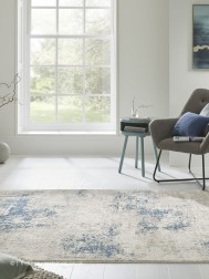 Rossa Ivory Blue Rug - Thumbnail - 3