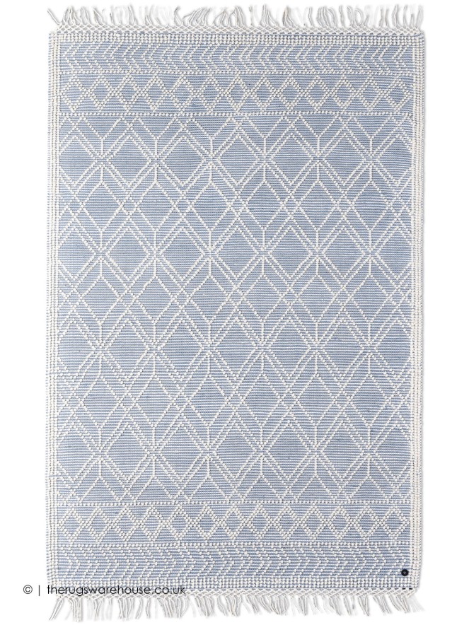 Macrame Blue Rug - 11