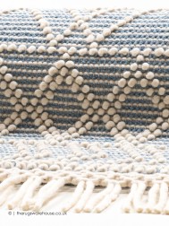 Macrame Blue Rug - Thumbnail - 5