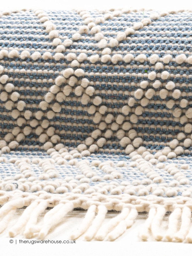 Macrame Blue Rug - 5