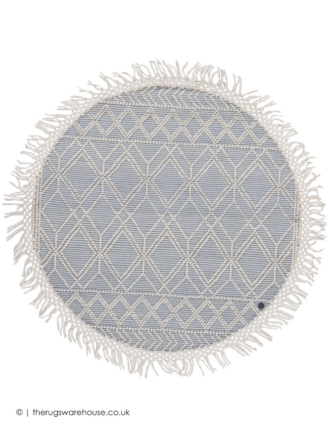 Macrame Blue Circle Rug - 2