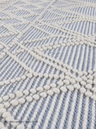 Macrame Blue Circle Rug - Thumbnail - 4