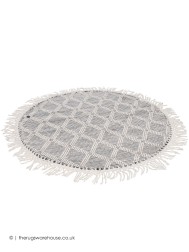 Macrame Monochrome Circle Rug - Thumbnail - 6