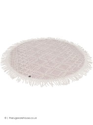 Macrame Rose Circle Rug - Thumbnail - 6