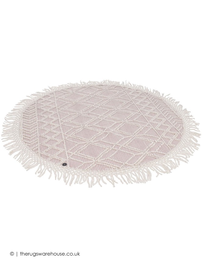 Macrame Rose Circle Rug - 6