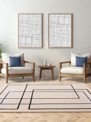 Reef Outline Blue Rug - Thumbnail - 2