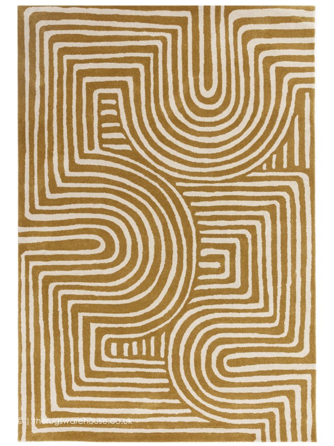 Reef Curve Ochre Rug - 7