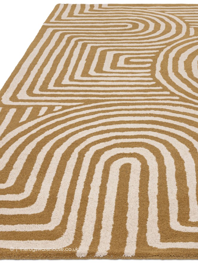 Reef Curve Ochre Rug - 6