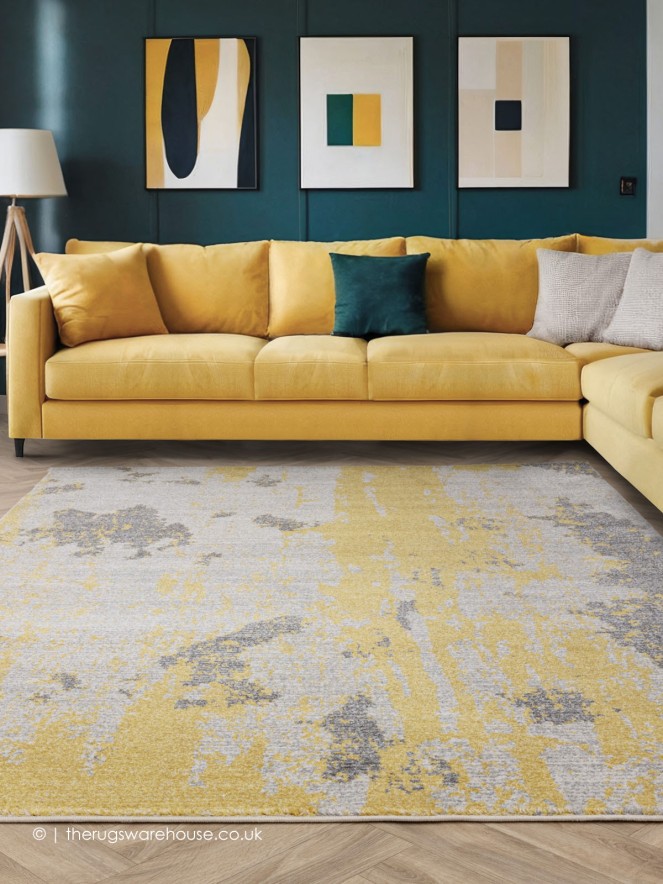 Painterly Ochre Rug - 2