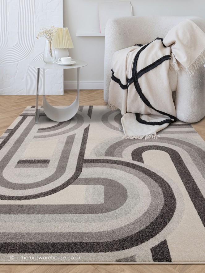 Retro Grey Rug - 2