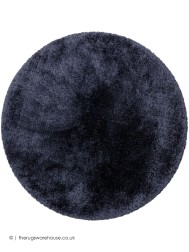 Plush Navy Circle Rug - Thumbnail - 3