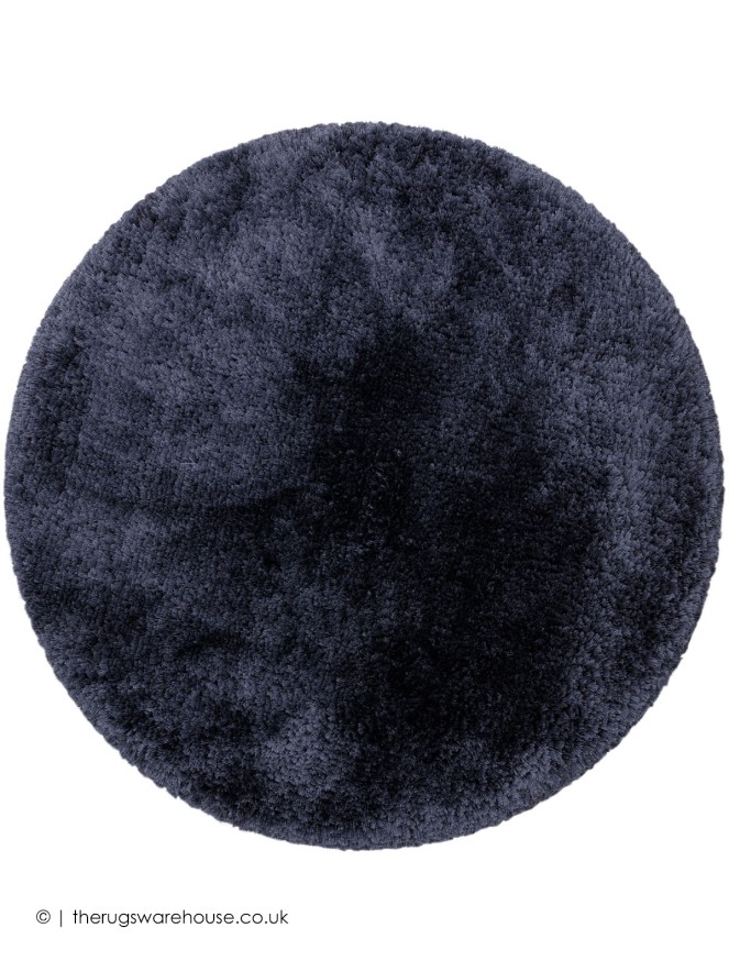 Plush Navy Circle Rug - 3