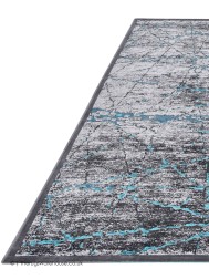 Trattino Blue Rug - Thumbnail - 7