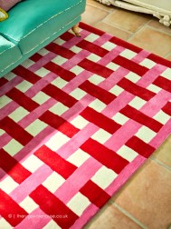 Basket Weave Coral Rug - Thumbnail - 4