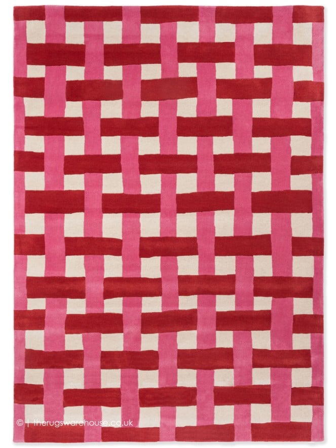 Basket Weave Coral Rug - 10