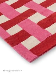 Basket Weave Coral Rug - Thumbnail - 7