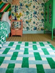 Basket Weave Emerald Rug - Thumbnail - 3