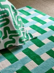 Basket Weave Emerald Rug - Thumbnail - 5