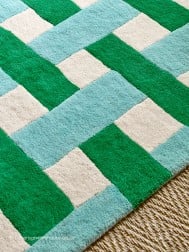 Basket Weave Emerald Rug - Thumbnail - 6