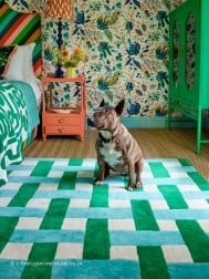 Basket Weave Emerald Rug - Thumbnail - 2