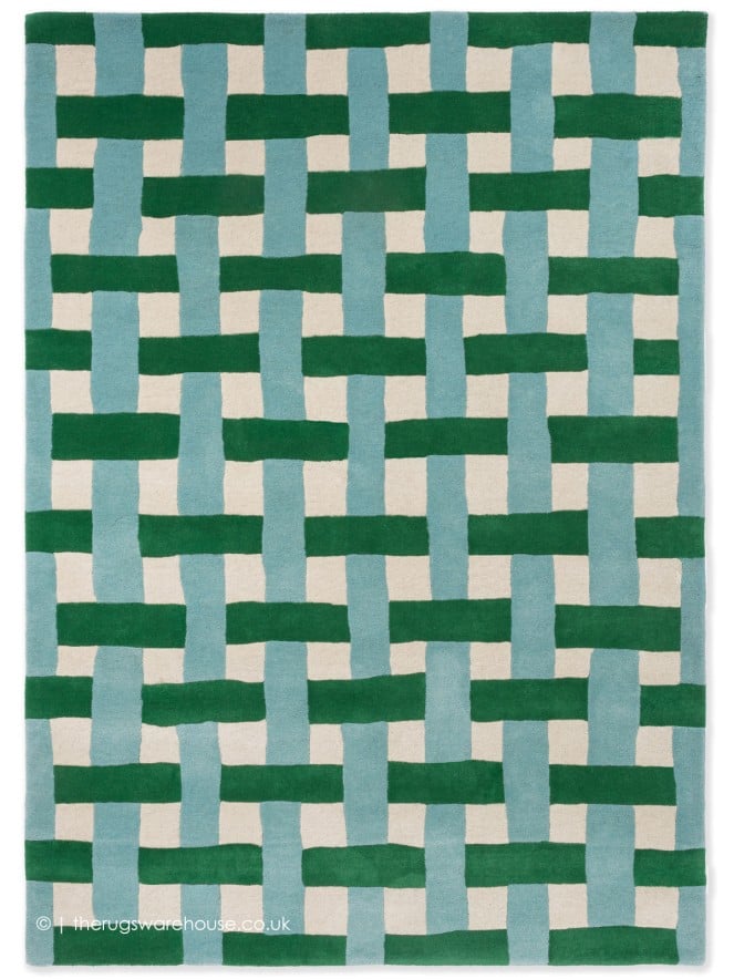 Basket Weave Emerald Rug - 10