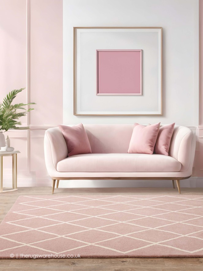 Albany Geo Pink Rug - 2