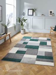 Polygons Green Rug - Thumbnail - 2