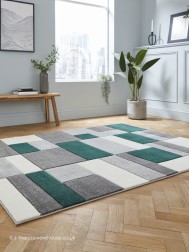 Polygons Green Rug - Thumbnail - 3