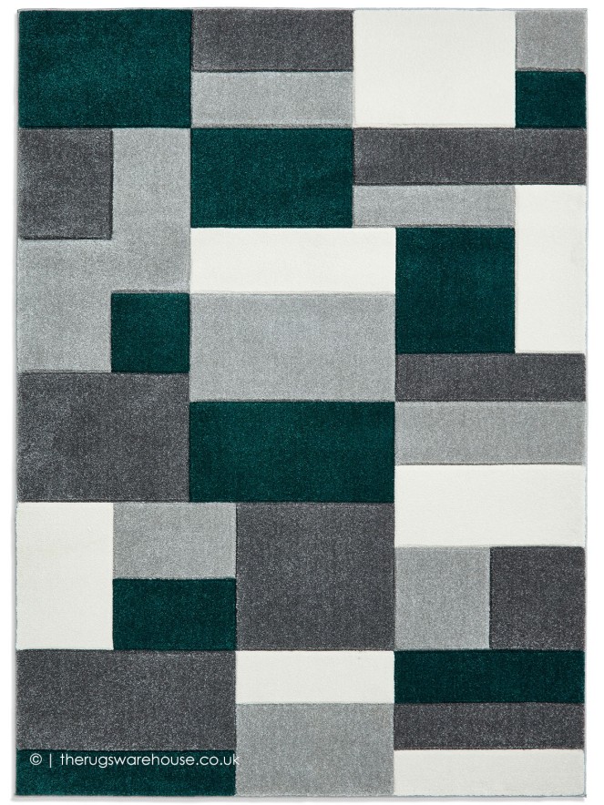 Polygons Green Rug - 8