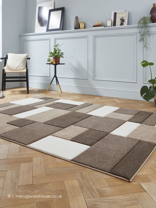 Polygons Brown Rug - 3