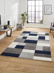 Polygons Navy Rug - Thumbnail - 2