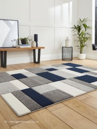 Polygons Navy Rug - Thumbnail - 3