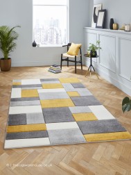 Polygons Yellow Rug - Thumbnail - 2