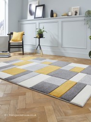 Polygons Yellow Rug - Thumbnail - 3