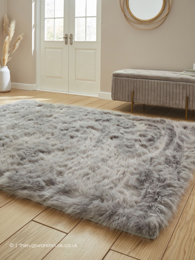 Polar Plush Grey Rug - 3