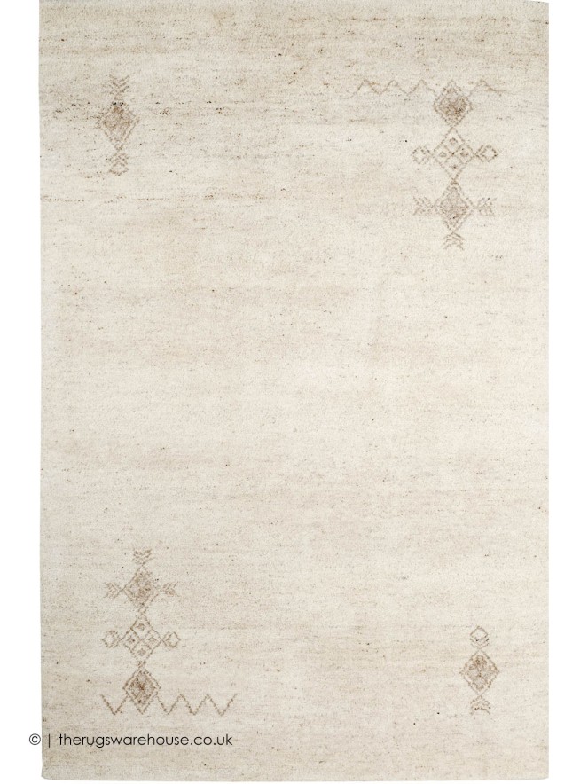 Ornate Ivory Beige Rug - 2