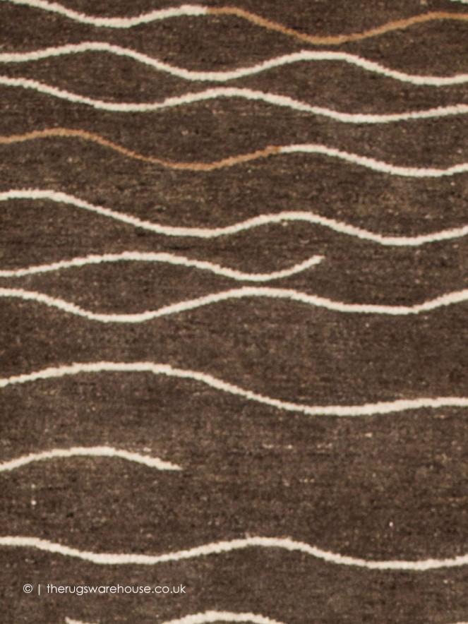 Ocean Waves Brown Rug - 4