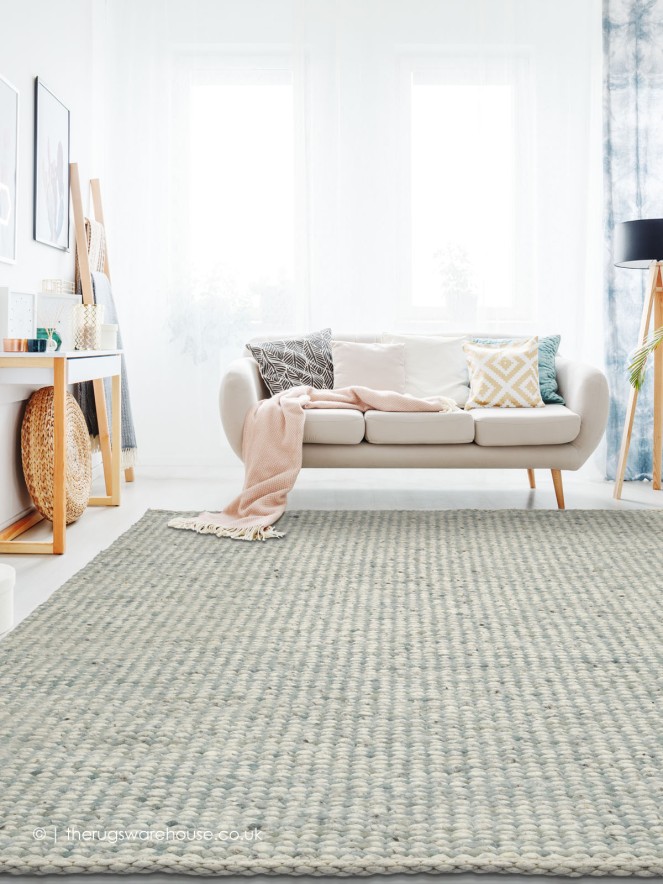 Wellington Teal Whitesmoke Rug - 2