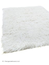 Flokati Fluffy White Rug - Thumbnail - 2