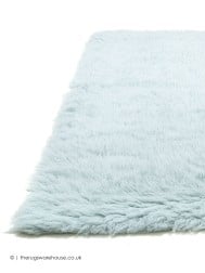 Flokati Fluffy Blue Rug - Thumbnail - 7