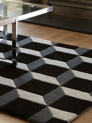 Plaza Grey Black Rug - Thumbnail - 3