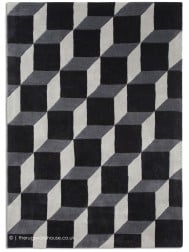 Plaza Grey Black Rug - Thumbnail - 4